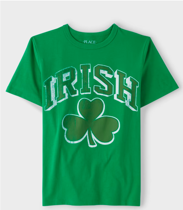 Boys Matching Family Shamrock Graphic Tee - green